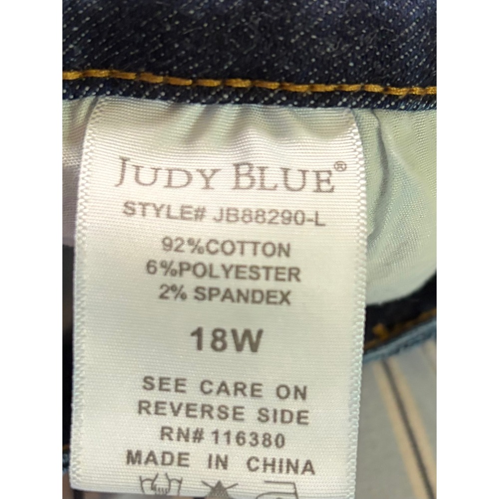 Judy Blue Slim Bootcut Jeans Sz 18W (32x32) Medium Wash Side Slit JB88290-L - Picture 7 of 12